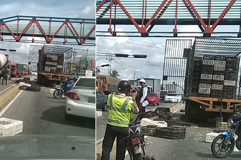 Video: saquean camión de pollos en Venezuela - saqueo-pollos-cabudare-venezela-elamgranadilloc
