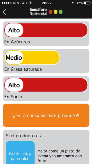 Lanzan app para conocer niveles de azúcar, grasa y sodio de productos - screen322x572