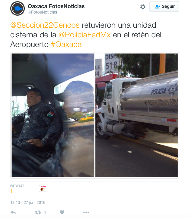 Dos policías retenidos por la CNTE en aeropuerto de Oaxaca - sección-22