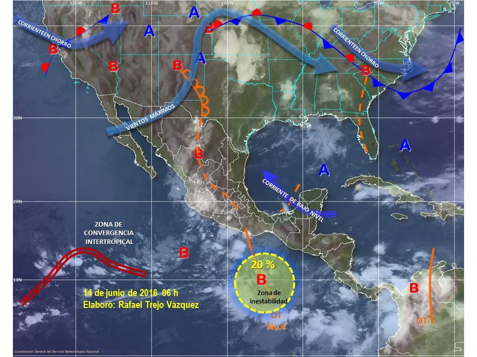 Onda tropical 4 provocará lluvias en el sur del país - sp14jun2016-06h_575fde5206276