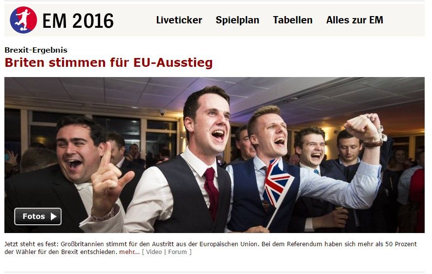 Reacciones de los medios tras el Brexit - ther-spiegel