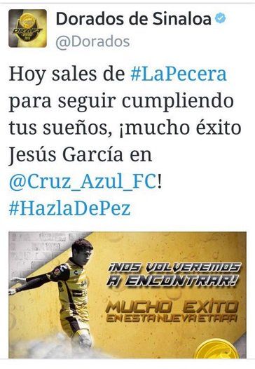 El #EpicFail de Cruz Azul en el Draft - tuit-dorados
