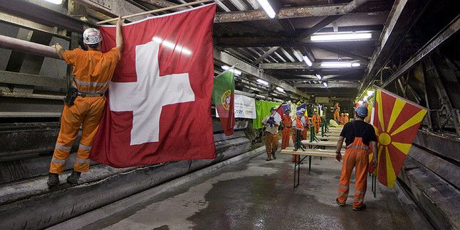 Inauguran el túnel más largo del mundo en Suiza