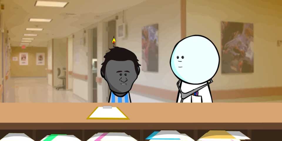 Unidad de Quemados. Lionel Messi