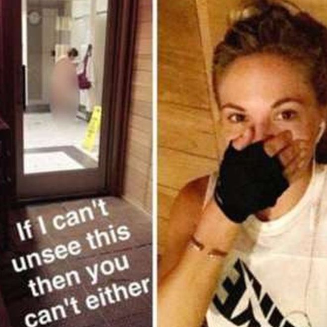 Filtran foto de modelo de Playboy burlándose de una mujer en gimnasio de Los Ángeles - 90438326__90388741_blurreddanisnapchat