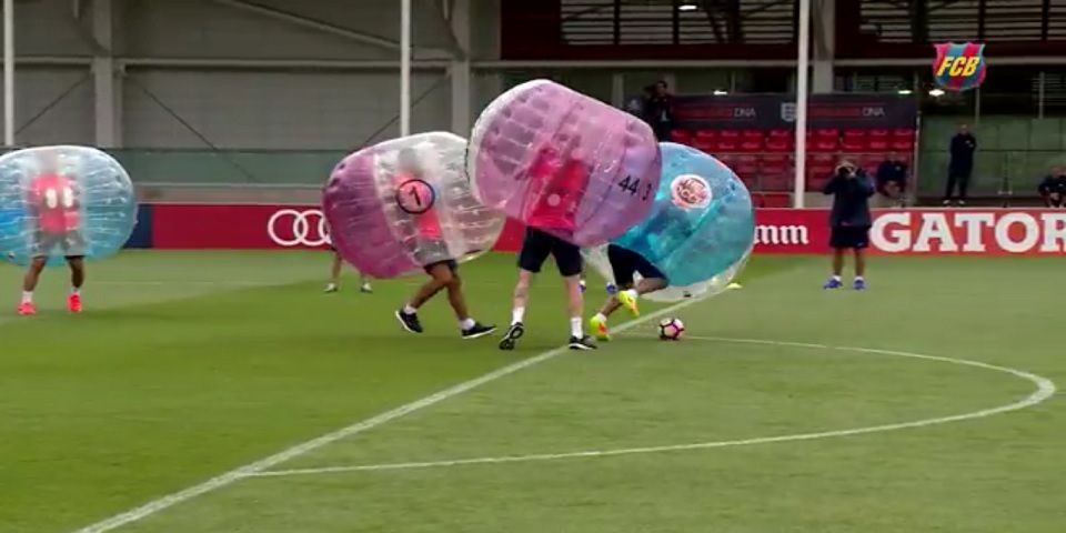 Video: el divertido entrenamiento del Barcelona Video: el divertido entrenamiento del Barcelona