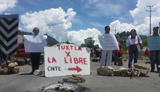 CNTE mantiene bloqueos en la Ciudad de México, Edomex, Chiapas, Oaxaca y Veracruz