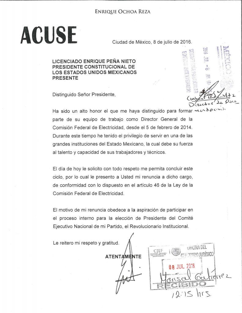 Enrique Ochoa renuncia a la CFE - Carta-Enrique-Ochoa-Reza-792x1024