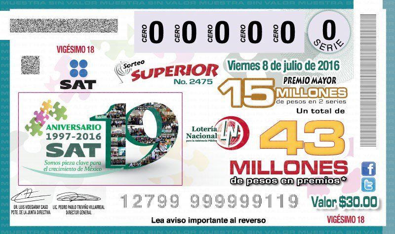 Lotería Nacional dedica sorteo al SAT - Cm3ICOBVYAAqolO