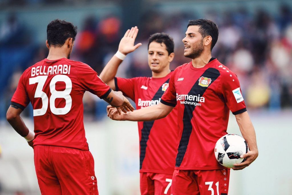 Chicharito fue titular en goleada del Bayer Leverkusen - Cn_vujSUsAAkhsB-1024x682