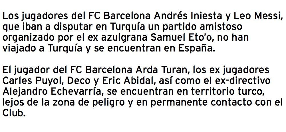 Ni Messi ni Iniesta están en Turquía: Barcelona - CncOmVaWEAApzaA