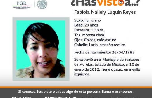 Ofrecen recompensa de hasta 1.5 mdp para localizar a cinco personas - Fabiola-Nalleli-Luquin-Reyes