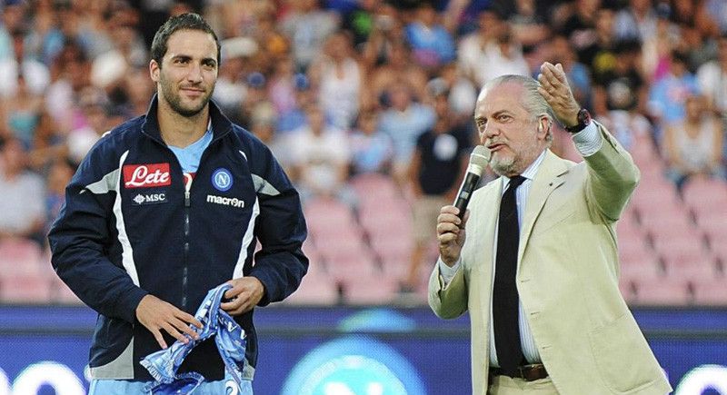 Presidente del Nápoles responde a críticas de Higuaín - Gonzalo-De-Laurentiis-Higuaín