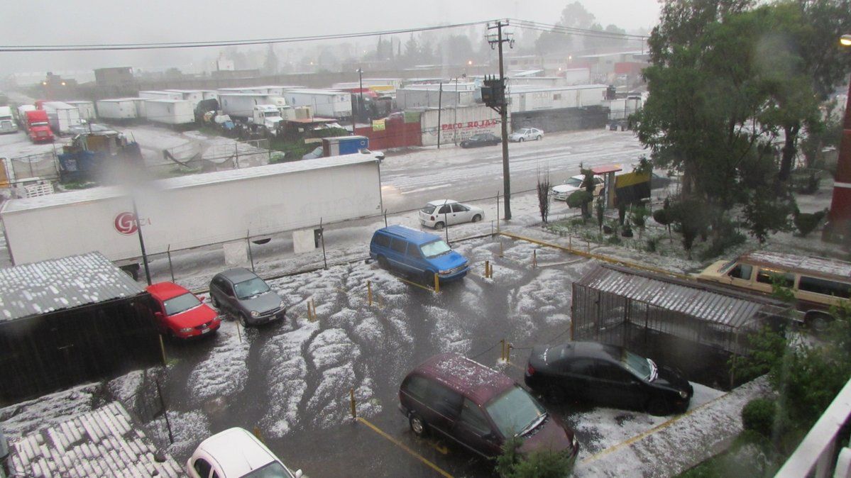 Fuerte granizada en Cuautitlán Izcalli