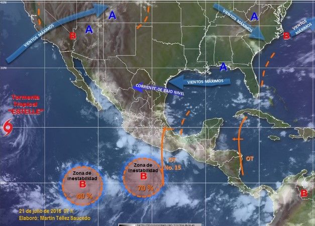 Onda tropical 15 seguirá provocando lluvias en el Valle de México - Satélite-conagua-clima