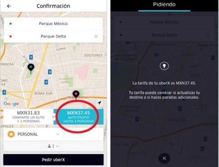 Uber X revelará tarifa antes de iniciar los viajes - Screenshot_4-4