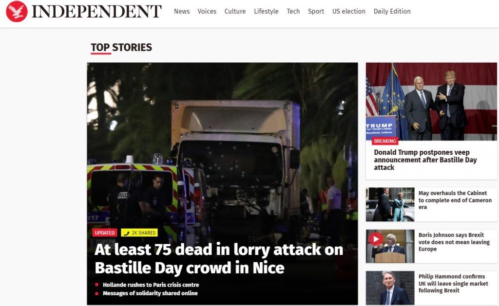 Reacciones de la prensa internacional por atentado en Niza - The-Independent-1024x629