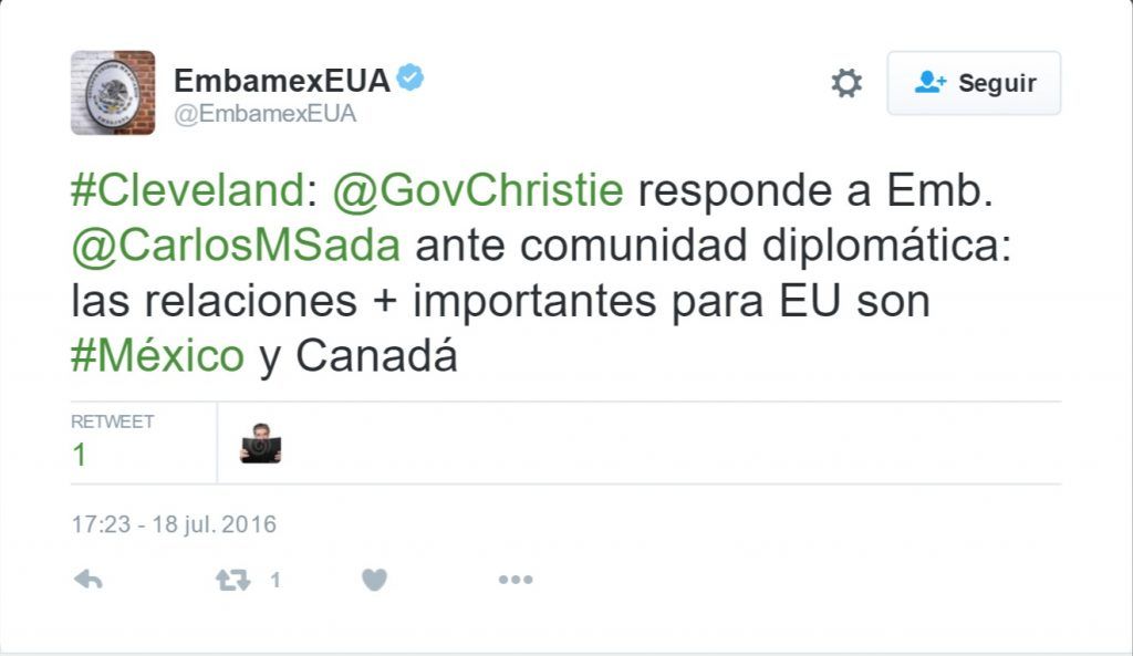 "El muro es una división entre EE.UU. y el resto de América Latina": Carlos Sada - Tuit-EmbamexEUA-1024x593