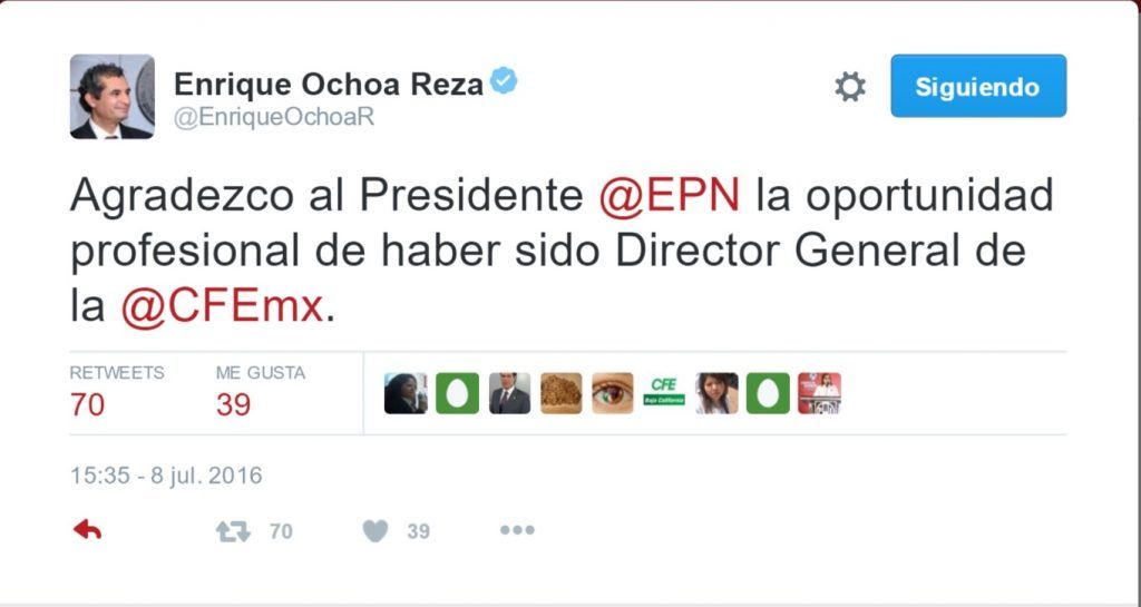Enrique Ochoa renuncia a la CFE - Tuit-Enrique-Ochoa-1024x545