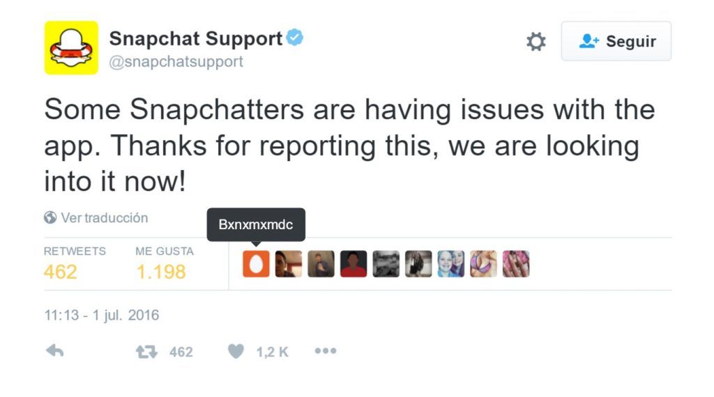 Sufre caída global Snapchat - Tuit-Snapchat-1024x570
