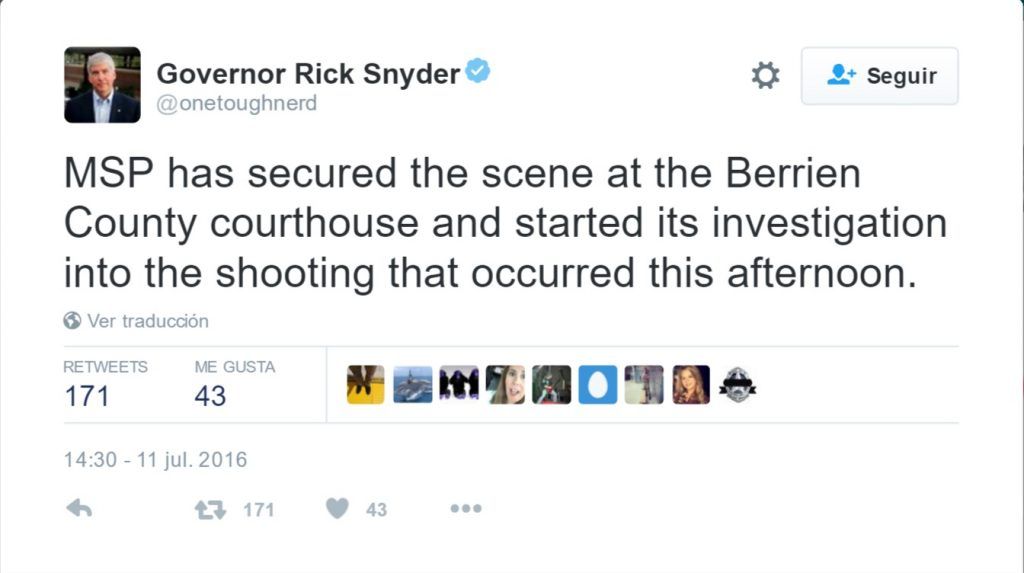 Tiroteo en Michigan deja al menos tres muertos - Tuit-michigan-1024x573