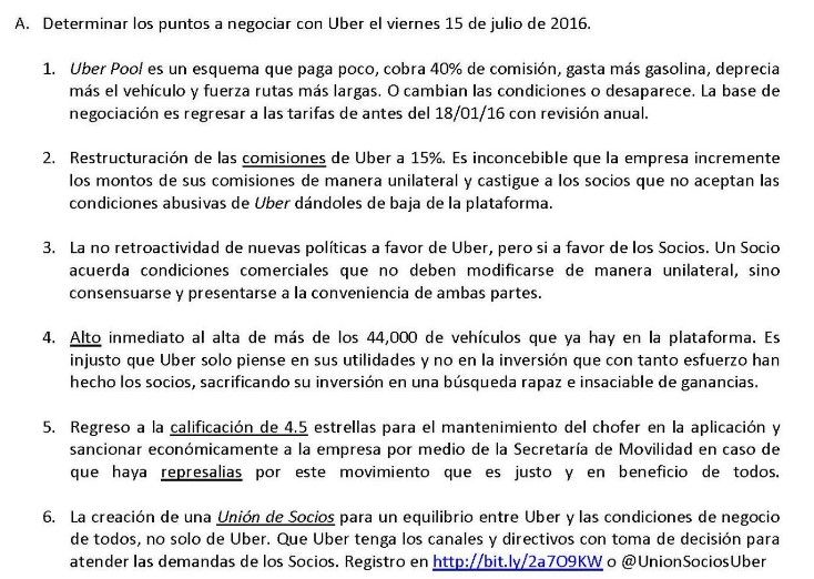 Amenazan con dejar sin servicio de Uber a la Ciudad de México - Uber-orden-del-dia