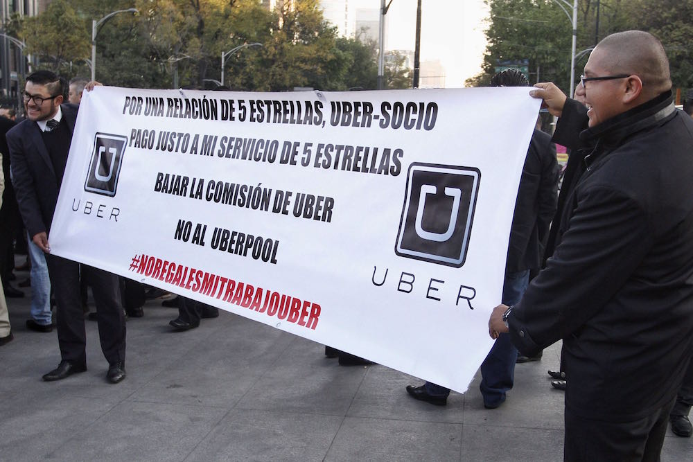 Socios de Uber realizarán caravana en la Ciudad de México
