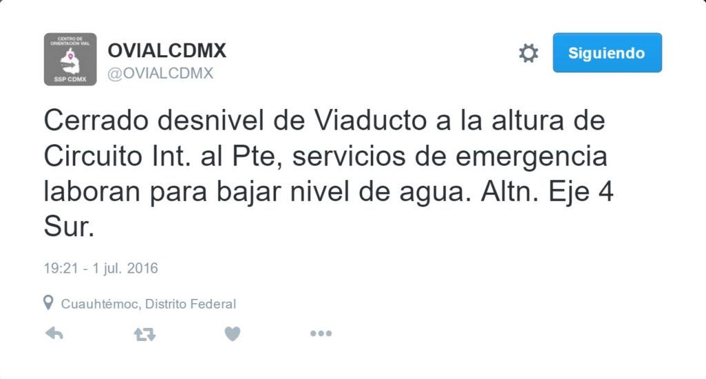 Se inunda desnivel de Viaducto - Viaducto-3-1024x549