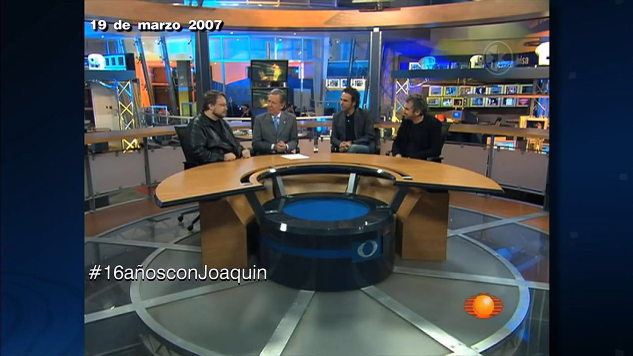 #16añosconJoaquin entrevista a Cuarón, Iñárritu y del Toro