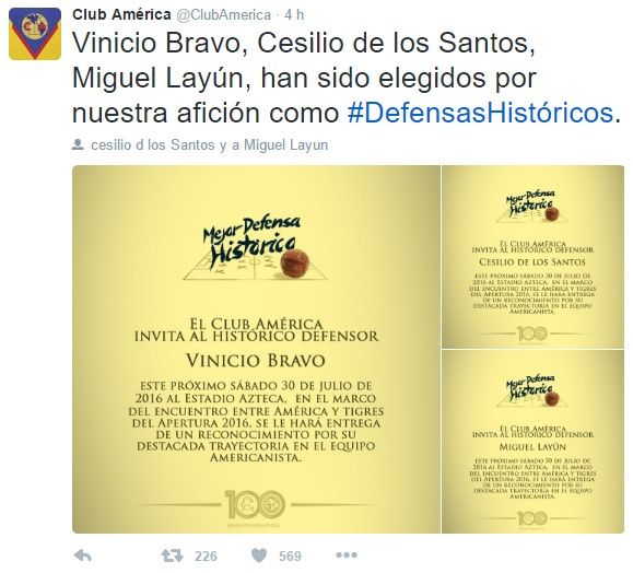 América prepara homenaje para nueve ex jugadores - america-defensas