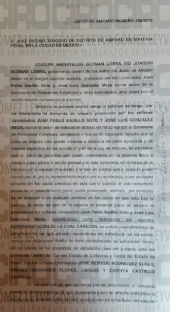 Desconoce ‘El Chapo’ a dos de sus abogados - chapo2