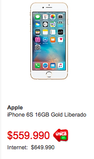 Los precios del iPhone alrededor del mundo - chile-6s
