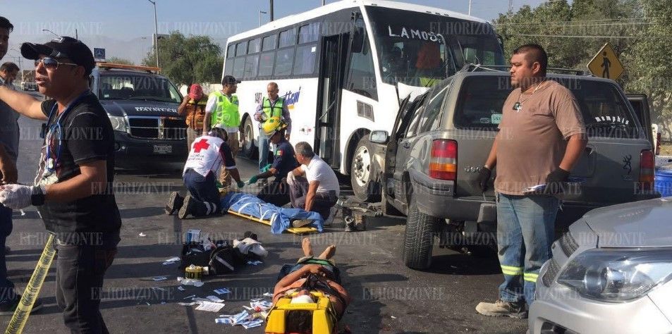 Siete heridos por choque en García, Nuevo León - choque-Garcia-NL-El-Horizonte
