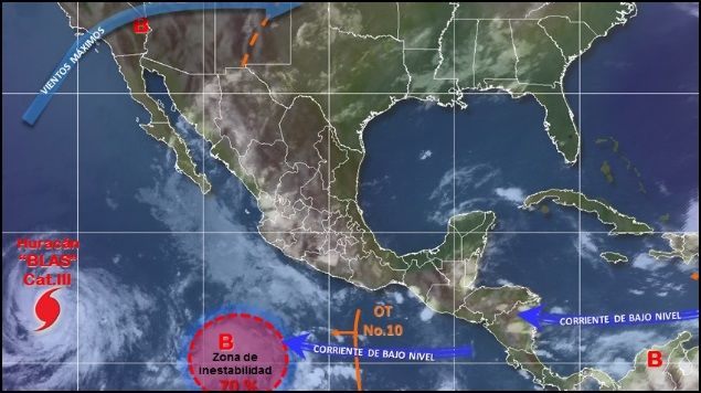 Alerta SMN por posible ciclón en el Pacífico