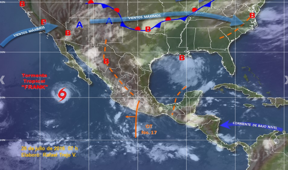 Lluvias afectarán gran parte del país - clima-mexico