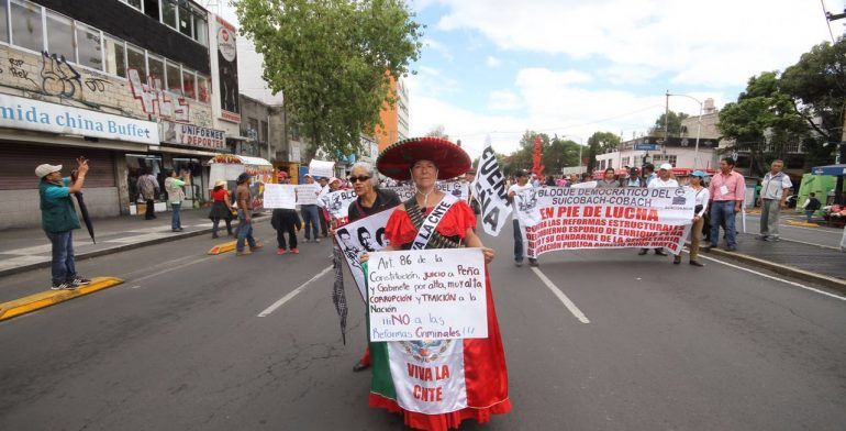 Protesta CNTE en la SEGOB