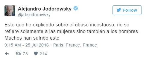 Jodorowsky crea polémica en Twitter - jodorowsky-justificación-8
