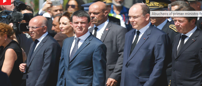 Abuchean al primer ministro de Francia durante homenaje en Niza