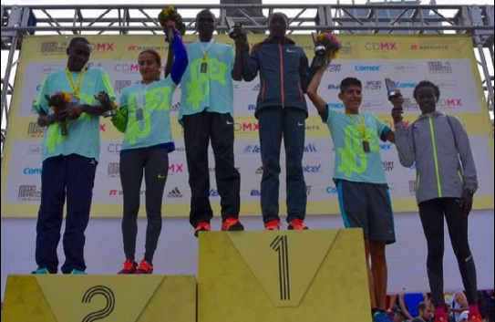 Mirell y Luna, segundo y tercer lugar en medio maratón de la Ciudad de México