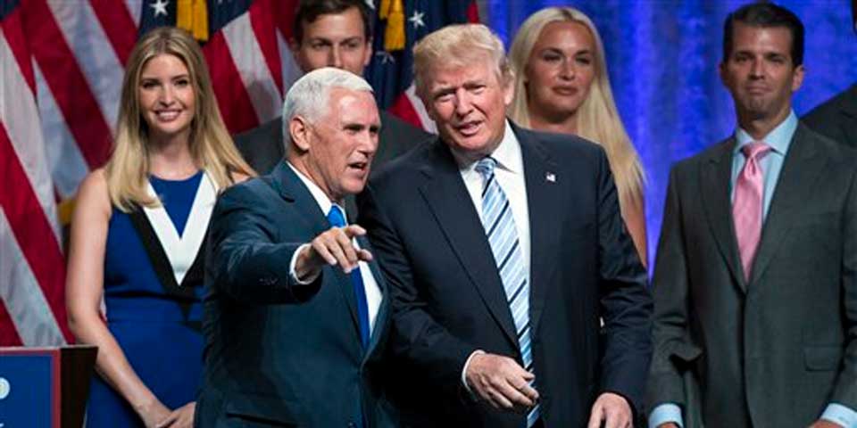 Trump presenta oficialmente a Mike Pence como aspirante a vicepresidente