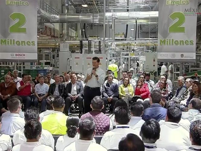 Se han creado dos millones de empleos en la actual administración: Peña Nieto