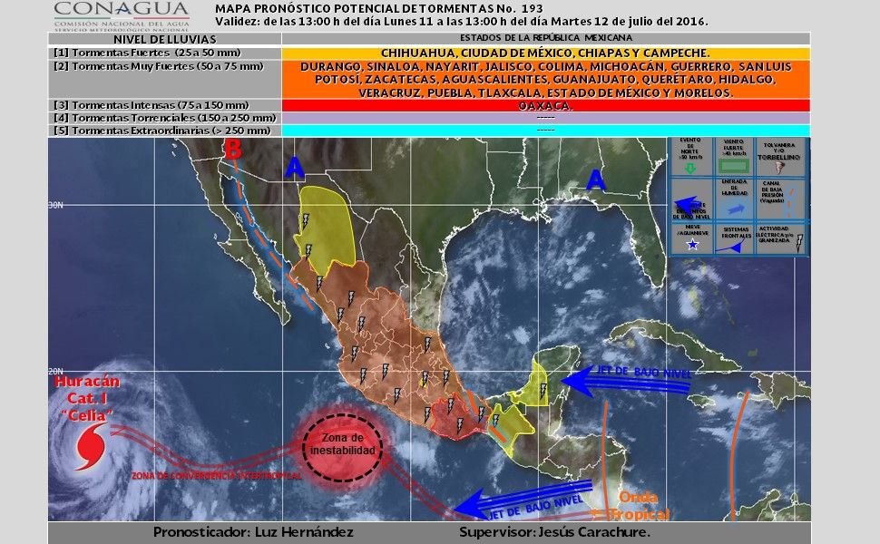 Pronostican lluvias fuertes en seis estados - potencial_tormentas-1-1