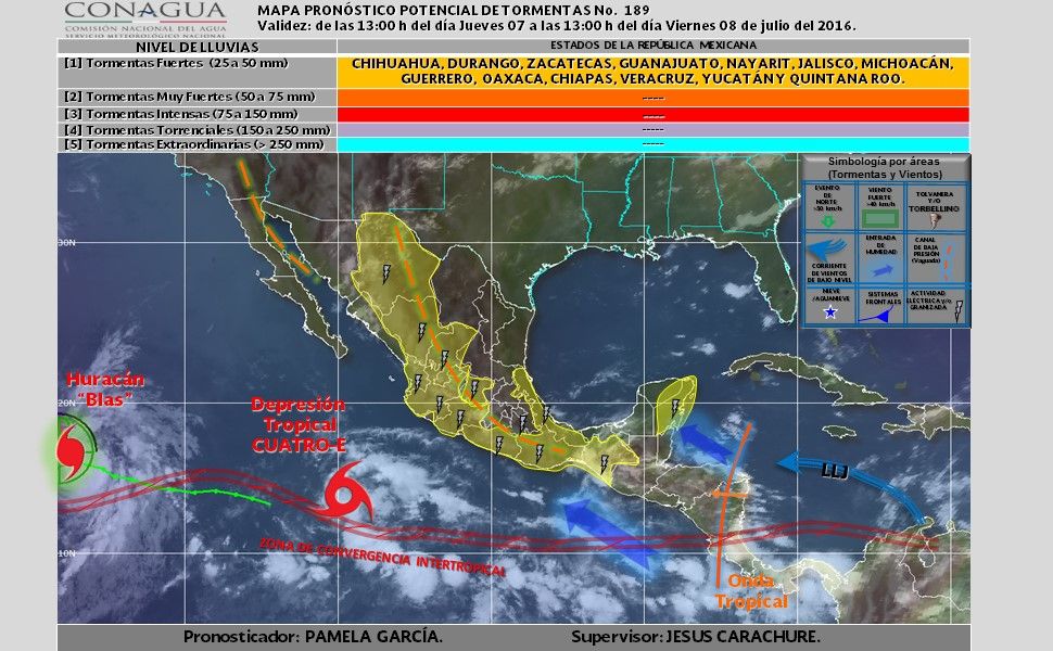 Continuarán las lluvias y tormentas - potencial_tormentas-1