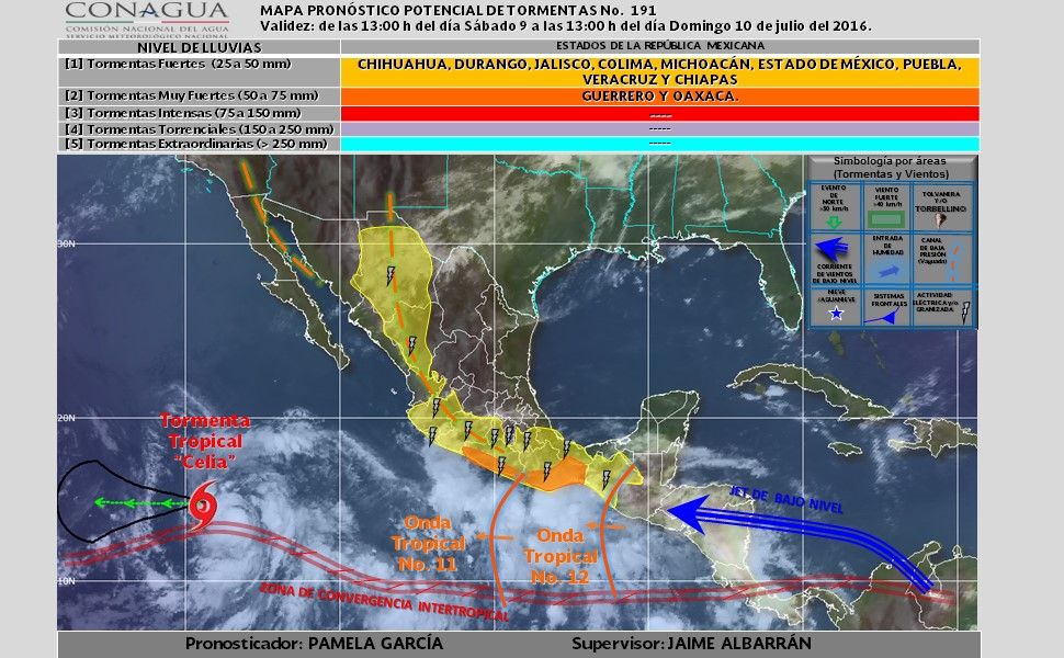 Se mantiene el pronóstico de lluvias en el país - potencial_tormentas-2