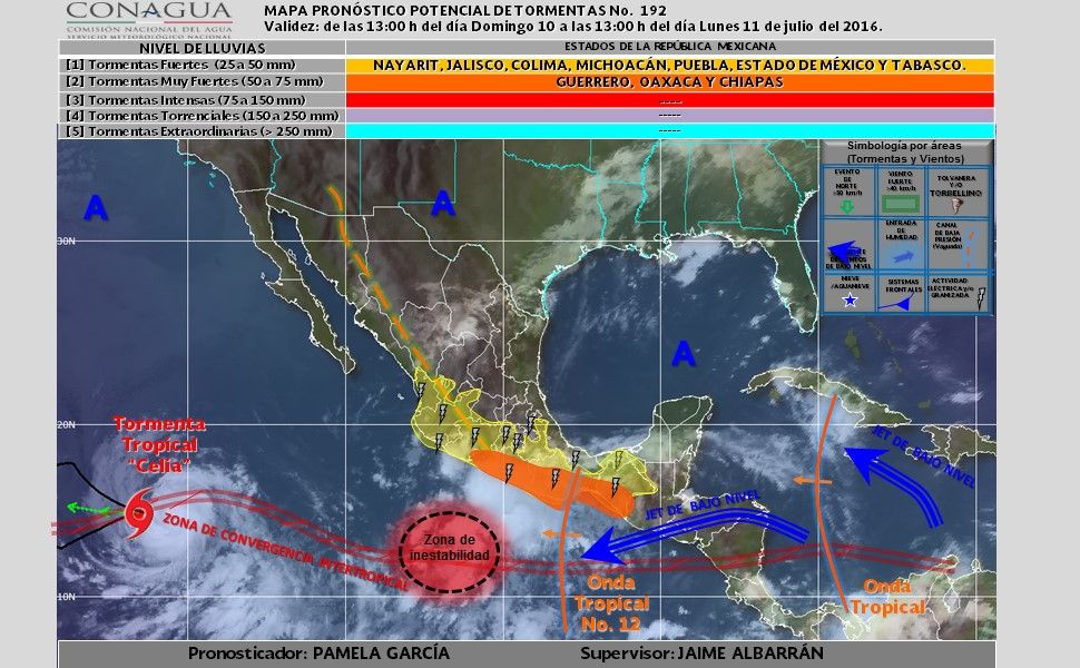 Onda tropical 11 traerá más lluvias al país - potencial_tormentas-3