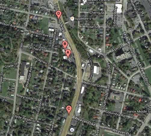 Balacera en Tennessee deja un muerto - shooting-map