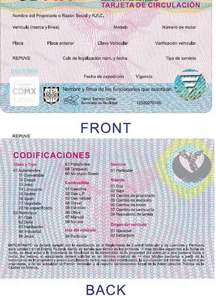 Presentan la nueva imagen de las placas de la Ciudad de México - tarjeta-de-circulacion