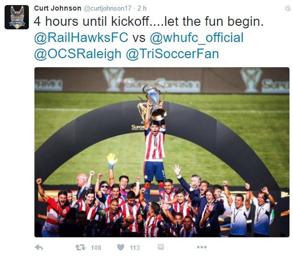 RailHawks anuncia contratación de Omar Bravo - tuit-caroliina