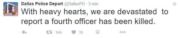 Tiroteo durante protesta en Dallas deja cinco policías muertos - tuit-poli-dallas