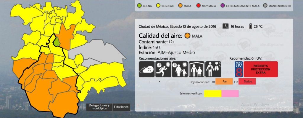 El Valle de México se queda a un punto de contingencia ambiental - Aire-16-h-2-1024x398